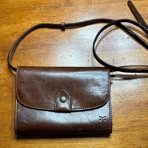 Frye Brown Leather Crossbody Bag